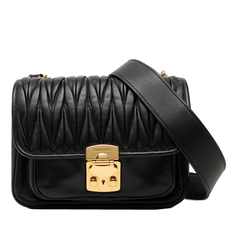 Pre-Loved Miu Miu Matelasse Soft Lambskin Crossbody